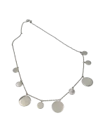 Κολιέ ασημένιο μέ κρεμαστούς ασημένιους δίσκους - Image 2