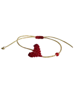 Βραχιόλι χειροποίητο μακραμέ καρδιά - Image 11