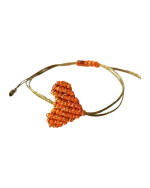 Βραχιόλι χειροποίητο μακραμέ καρδιά - Image 3