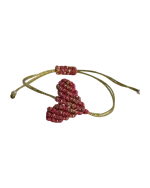 Βραχιόλι χειροποίητο μακραμέ καρδιά - Image 4