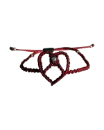 Βραχιόλι χειροποίητο μακραμέ καρδιά - Image 2