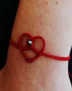 Βραχιόλι χειροποίητο μακραμέ καρδιά - Image 3