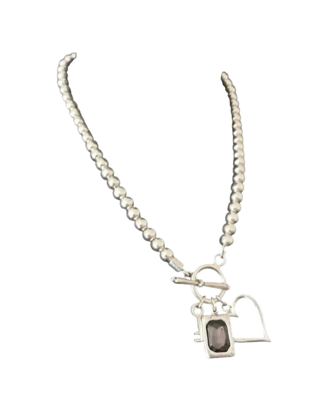 an.20356 (2) Κολιέ χειροποίητο επάργυρο boho - Image 1