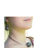 Κολιέ σέτ με τα σκουλαρίκια του χειροποίητα έθνικ-boho - Image 3