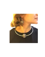 Κολιέ σέτ με τα σκουλαρίκια του χειροποίητα έθνικ-boho - Image 2