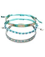 Βραχιόλι μέ χάνδρες μακραμέ