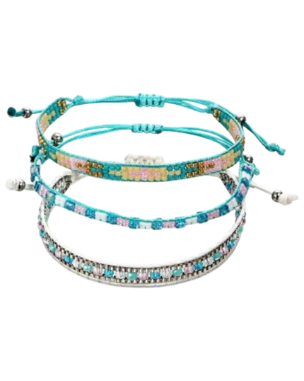 Βραχιόλι μέ χάνδρες μακραμέ