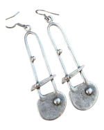 Σκουλαρίκια χειροποίητα επάργυρα ethnic-boho