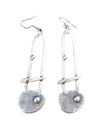 Σκουλαρίκια χειροποίητα επάργυρα ethnic-boho - Image 2