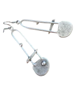 Σκουλαρίκια χειροποίητα επάργυρα ethnic-boho - Image 3