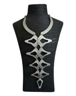 Κολιέ χειροποίητο επάργυρο ethnic statement- boho – tribal