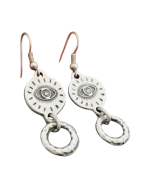 Σκουλαρίκια χειροποίητα επάργυρα ethnic-boho - Image 2