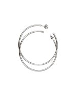 Σκουλαρίκια κρίκοι ασημένια - Image 4