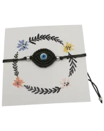 Βραχιόλι χειροποίητο μακραμε ματάκι - Image 2