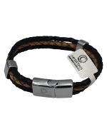 Βραχιόλι ανδρικό χειροποίητο δερμάτινο by Chrysostomos