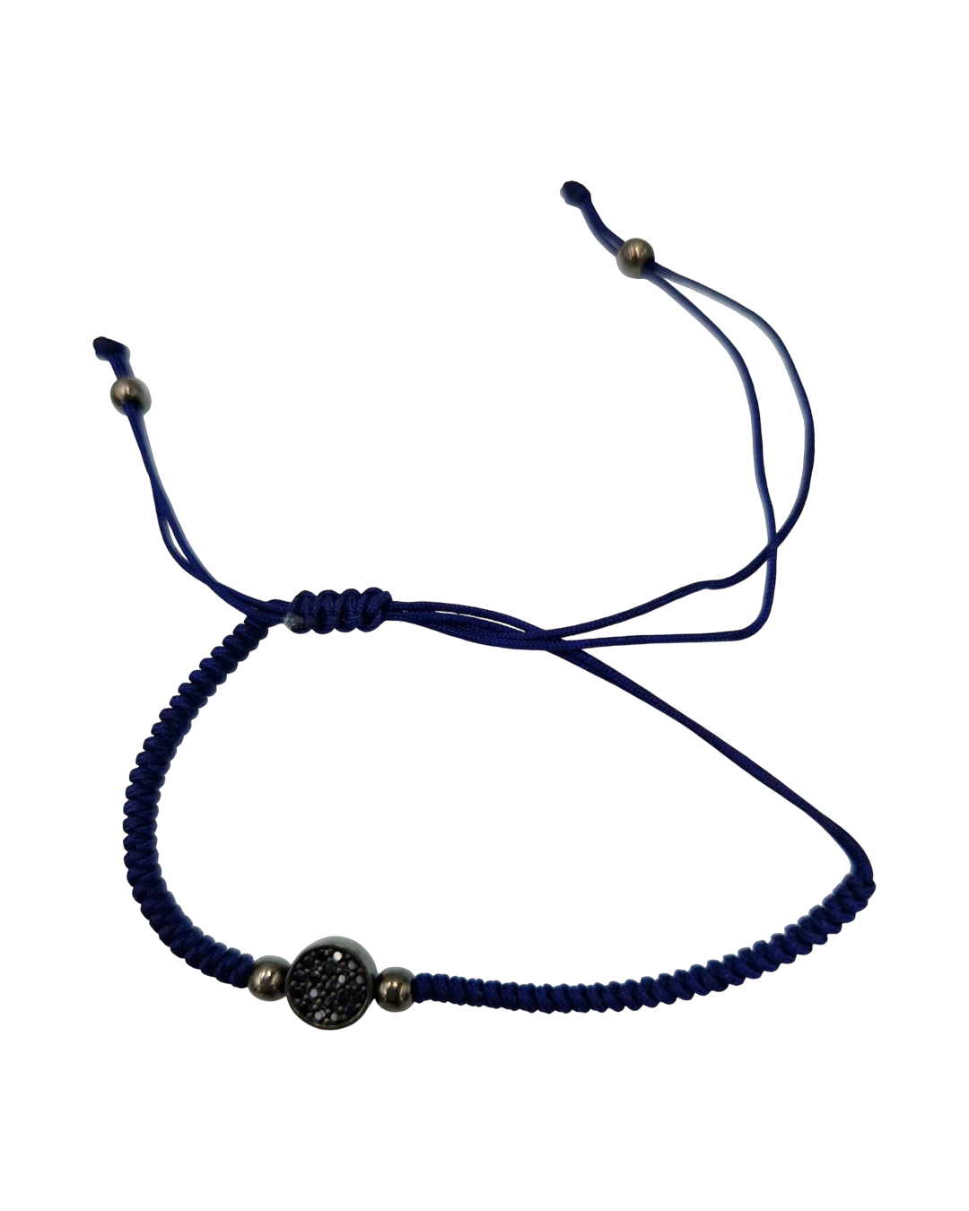 an.20821 Βραχιόλι χειροποίητο μακραμέ με ασημένιο στοιχείο - Image 1