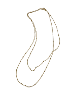 Κολιέ-αλυσίδα ασημένιο-επιχρυσωμένο διπλό