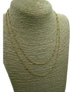 Κολιέ-αλυσίδα ασημένιο-επιχρυσωμένο διπλό - Image 3