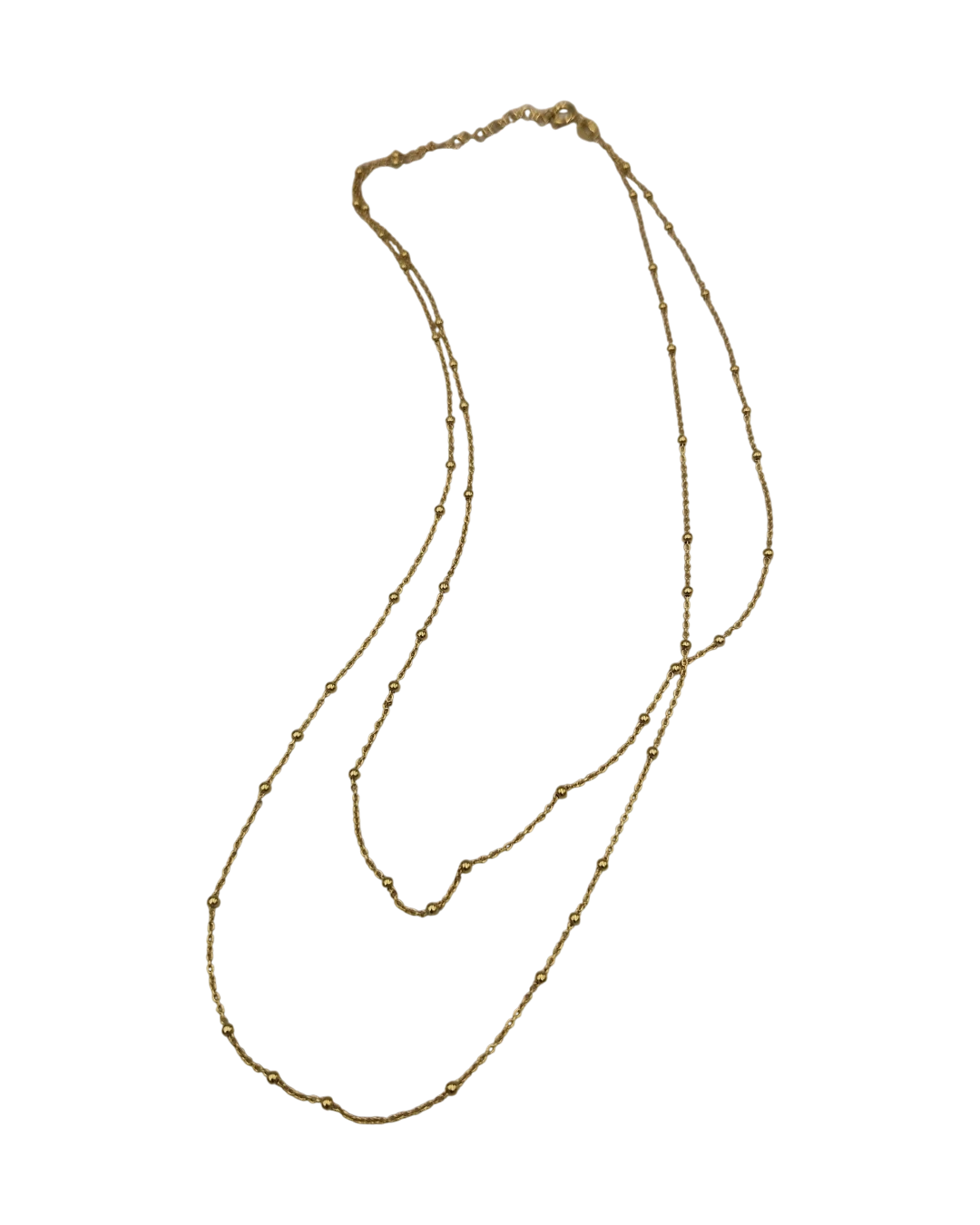 an.20832 Κολιέ-αλυσίδα ασημένιο-επιχρυσωμένο διπλό - Image 1