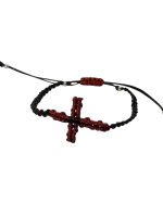 Βραχιόλι χειροποίητο μακραμέ “σταυρός” - Image 2