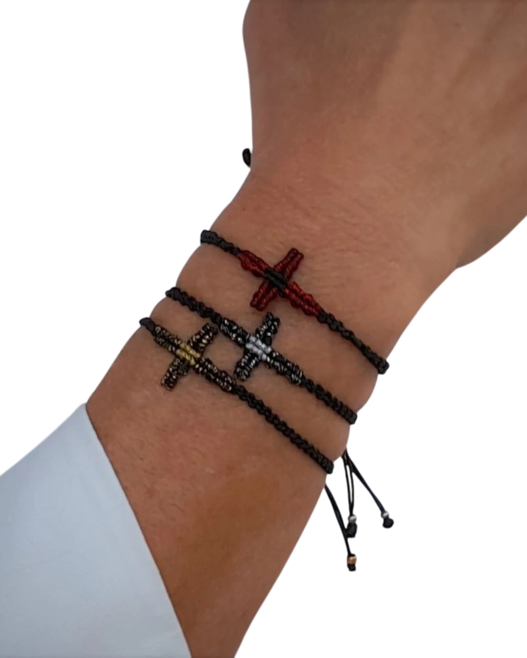 an.20877 Βραχιόλι χειροποίητο μακραμέ “σταυρός” - Image 1