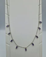 Κολιέ ασημένιο με αμέθυστο