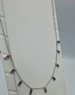 Κολιέ ασημένιο με αμέθυστο - Image 2