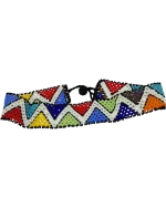 Κολιέ choker ethnic African χειροποίητο με χάνδρες