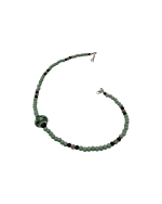 Κολιέ χειροποίητο με γυάλινες χάνδρες και κεραμική πέτρα - Image 2