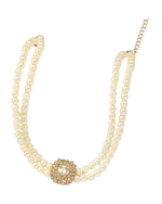 Κολιέ choker με πέρλες και κρύσταλλα