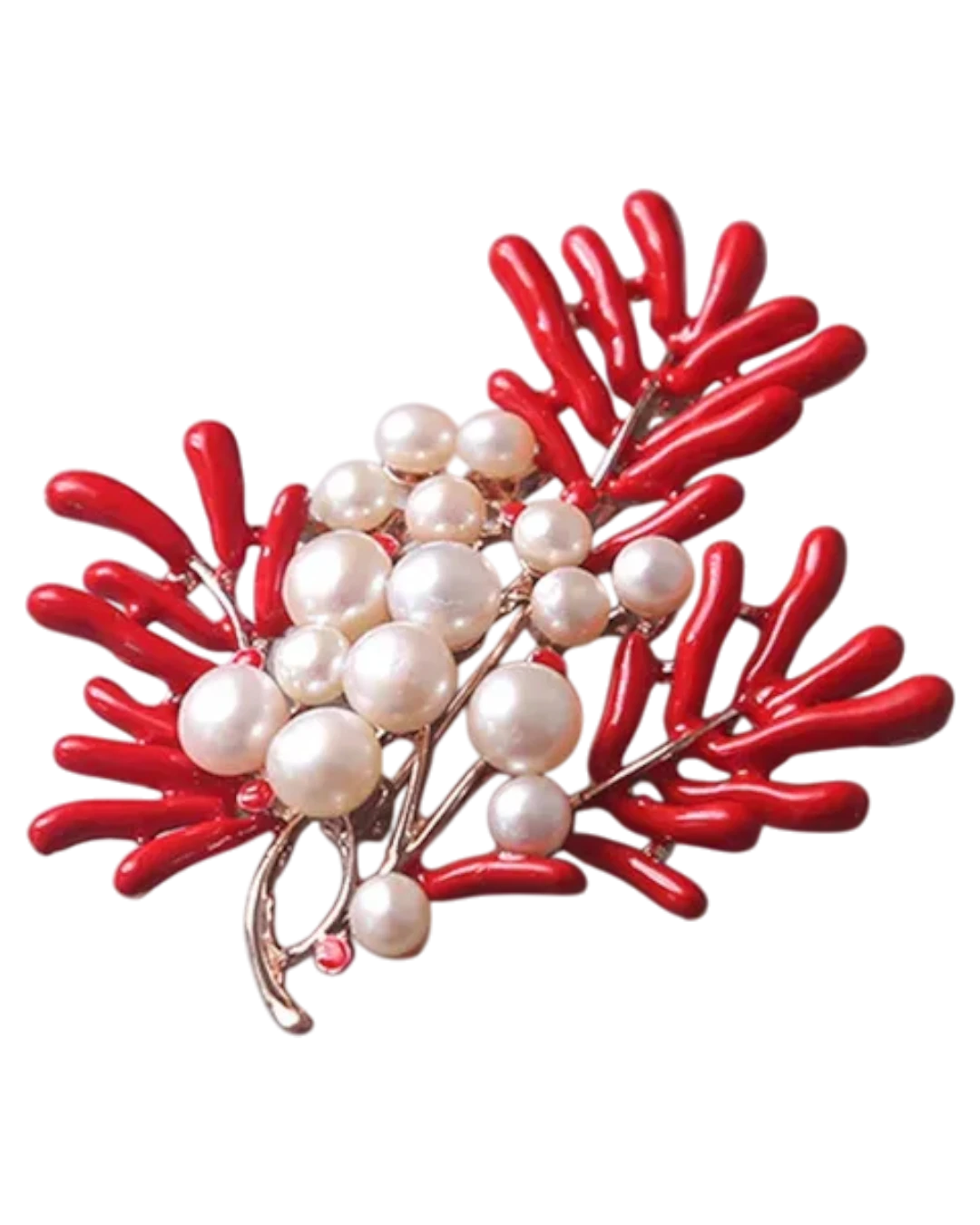 an.21017 Καρφίτσα σε στύλ ρετρό με πέρλες και σμάλτο - Image 1