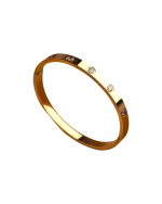 Βραχιόλι χειροπέδα ατσάλινο με κρύσταλλα - Image 2