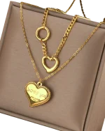 Κολιέ απο χάλυβα τιτανίου “καρδιά” - Image 2