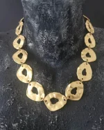 Κολιέ χειροποίητο επίχρυσο boho minimal - Image 2