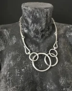 Κολιέ χειροποίητο επάργυρο boho - Image 3