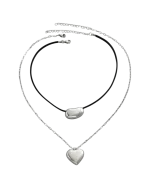 Κολιέ σετ των 2 απο ανοξείδωτο ατσάλι