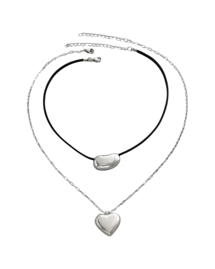 Κολιέ σετ των 2 απο ανοξείδωτο ατσάλι