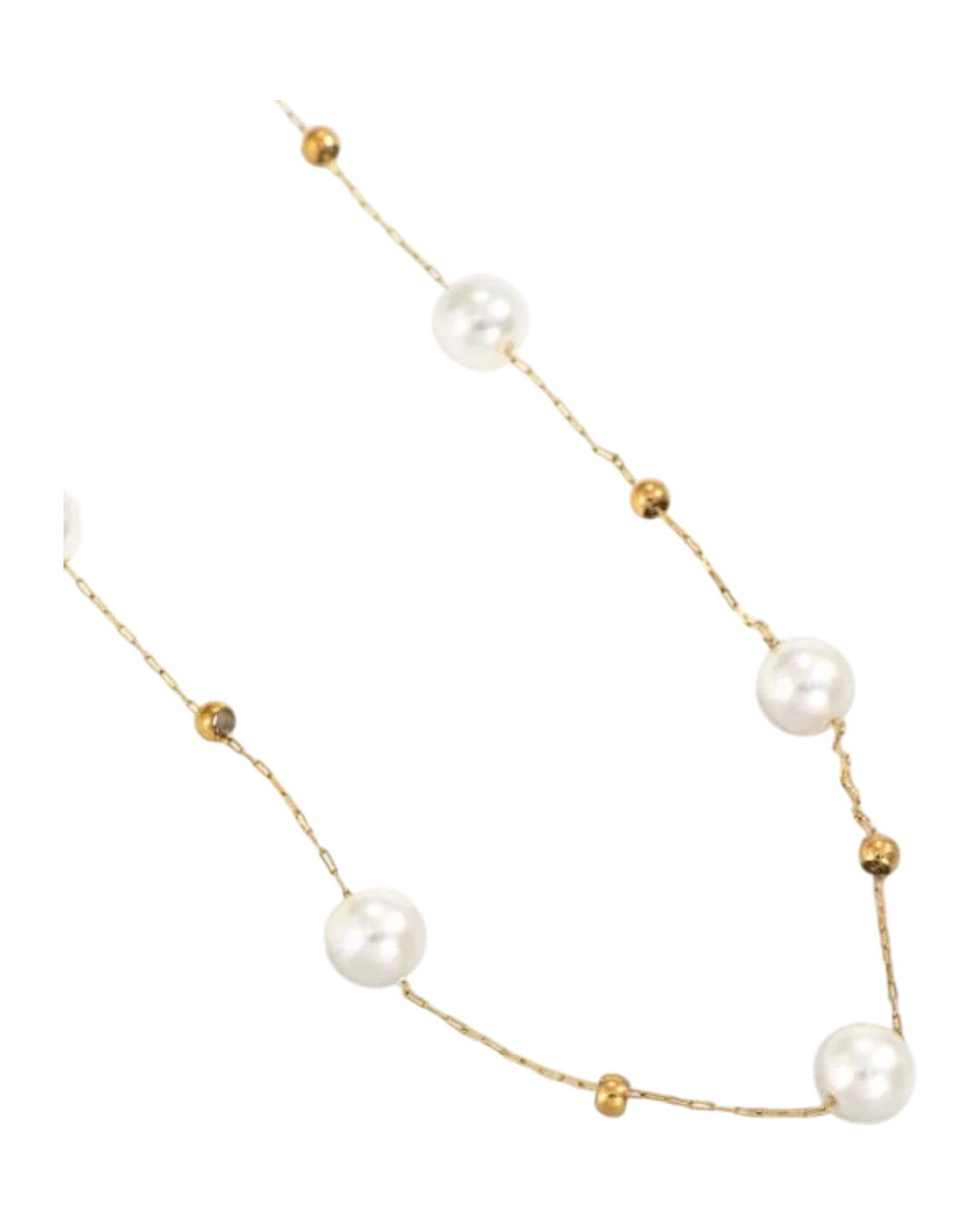 an.22026 Κολιέ απο ατσάλι με περλίτσες - Image 1