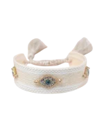 Βραχιόλι υφασμάτινο με ματάκια