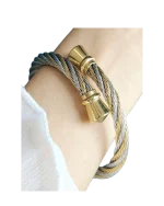 Βραχιόλι χειροπέδα απο ανοξείδωτο ατσάλι - Image 3