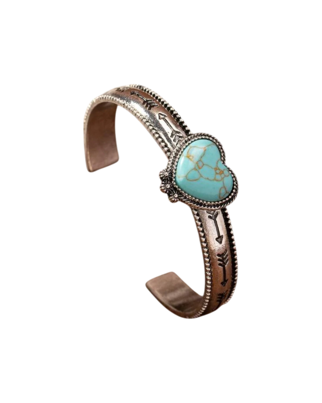 an.22050 Βραχιόλι χειροπέδα με τυρκουάζ ethnic boho - Image 1