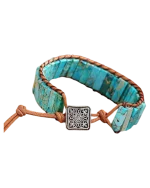 Βραχιόλι με PU δέρμα και πέτρες - Image 2