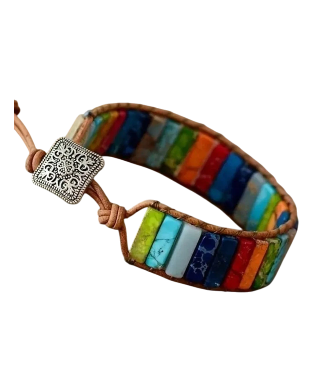 an.22081 Βραχιόλι με PU δέρμα και πέτρες - Image 1