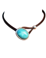 Κολιέ με τυρκουάζ boho