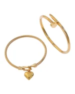 Βραχιόλια σέτ των 2 απο ανοξείδωτο ατσάλι - Image 2