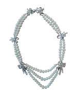 Κολιέ με πέρλες και κρύσταλλα