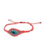 Βραχιόλι ματάκι μακραμέ χειροποίητο