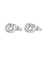 Σκουλαρίκια ασημένια με ζιρκόν - Image 2