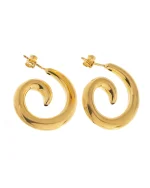 Σκουλαρίκια ασημένια-επιχρυσωμένα