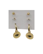 Σκουλαρίκια σετ των 3 ατσάλινα